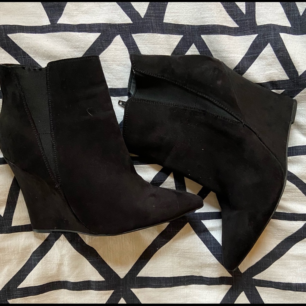 Women’s Black Suede Booties